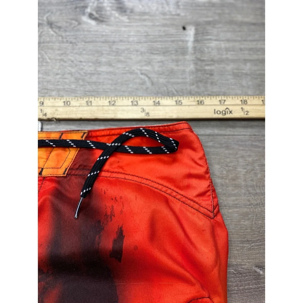 Fox Racing Board Shorts Mens 31‎ Yellow Orange Rockstar Energy Swim Trunks Surf